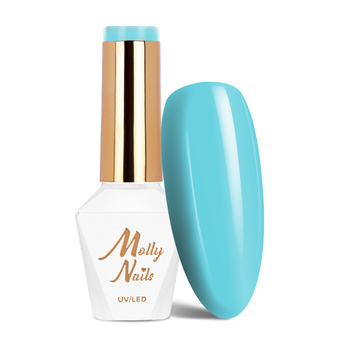 Smalto ibrido Molly Nails Fancy Fashion Blue Punch senza HEMA/Di-HEMA 8 g n. 338