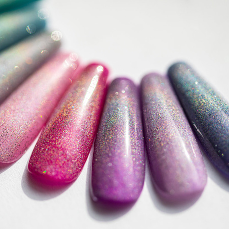 Esmalte híbrido Molly Nails Flashing Holo in Bottle, 8 g