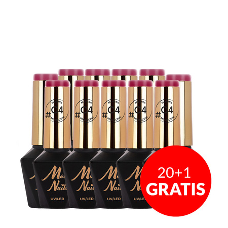 20 + 1 gratis. Esmalte híbrido Molly Nails Classic de Monika Mielniczuk, sin HEMA ni Di-HEMA, 8 g, n.º C4