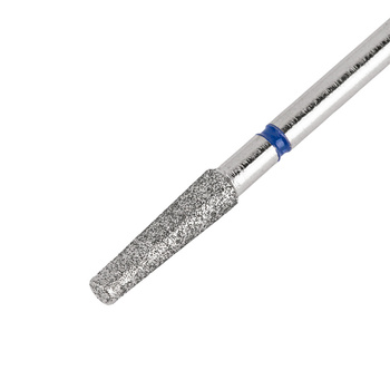 Довгий конічний алмазний фрезер, синій, середній