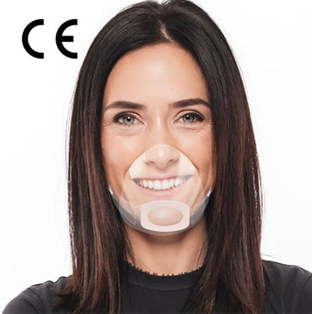 Mini protector facial para labios y nariz Mouth Shield: mascarilla transparente antivaho, 5 unidades, talla S/M