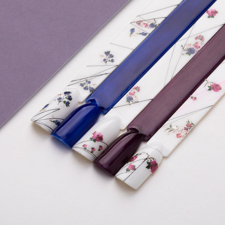 Thin self-adhesive flower nail stickers R015