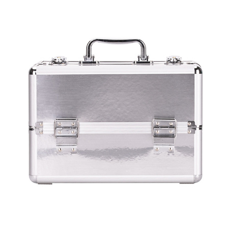 Косметичний футляр M для лаків, срібний, зі срібною фурнітурою