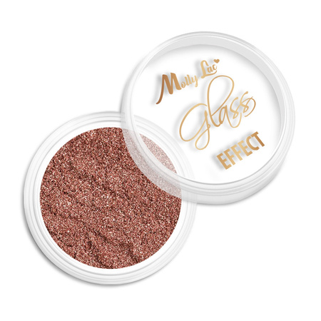 Polvere per decorazioni sulle unghie con effetto specchio MollyLac Glass Effect Brown n. 10