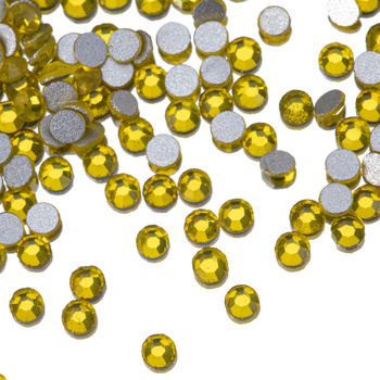 SS5 Citrine glass nail rhinestones, approx. 50 pcs
