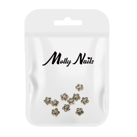 Decorazioni per unghie con fiori 3D Molly Nails K1121, 10 pezzi