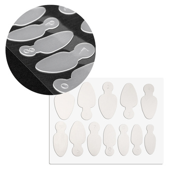 Combo-Set mit zwei Silikonformen für French-Maniküre von MollyLac, oval, 12 Stück