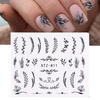 Wassertransfer-Nagelaufkleber mit Pflanzenmotiven STZ-811
