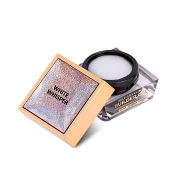 Molly Nails White Whisper HEMA/Di-HEMA-Free Medium-Thickness Self-Leveling Builder Gel, 15 g
