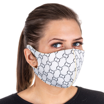 Wiederverwendbare Schutzmaske aus Neopren-Schaumstoff, Farbe: Weiß, Größe: L/XL, 1 Stück