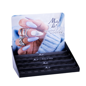 Expositor para 45 esmaltes híbridos de 10 ml, modelo antiguo de MollyLac – vacío, edición Invierno