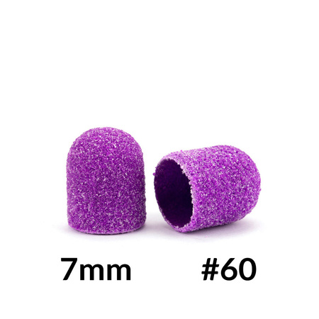 Pedicure caps 7 mm, 60 grit, 10 pcs Fabric Podo AlleMed Purple