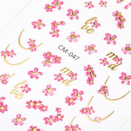 Adhesivos para uñas con motivos florales CM-047