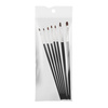 Set of oval black gel brushes, 7 pcs