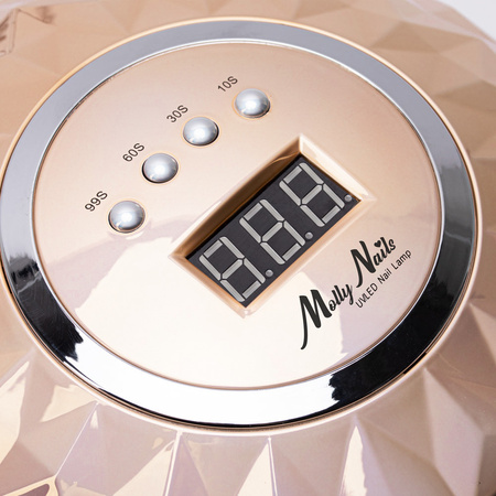 Molly Nails Dual-UV/LED-Nagellampe 248 W für Hybridlacke, Gele und Acrylgele, goldfarben, Y13