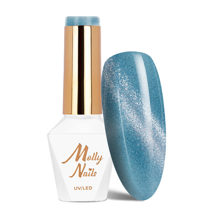 Vernis hybride magnétique à effet œil de chat Cat Eye Womanity Maldives MollyNails sans HEMA/Di-HEMA 8 g n° 446
