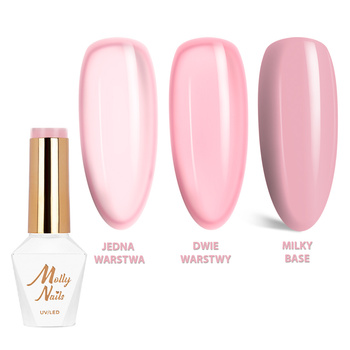 Esmalte híbrido Molly Nails Wedding Yes, I Do Elegant Blush sin HEMA ni Di-HEMA, 8 g, n.º 26