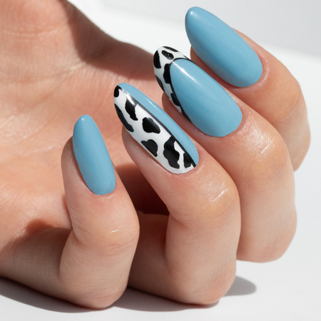 5 + 1 gratuit Vernis hybride Molly Nails Blue Sky Baby Blue sans HEMA/Di-HEMA 8 g n° 110