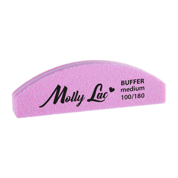 Lucidatrice bifacciale Buffer mini a forma di mezzaluna e barca, grana media 100/180, MollyLac, 5 pezzi