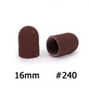 Capuchons abrasifs pour pédicure avec insert en coton, 16 mm, grain 240, marron, AlleMed, 10 pièces
