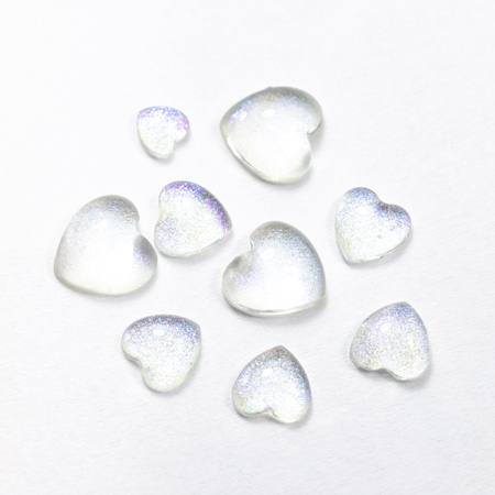 Adornos para uñas en forma de corazón 3D Molly Nails n.º 1, 40 unidades