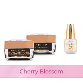 Molly Nails PRO MATCH SYSTEM 2+1 Cherry Blossom : 2 gels de construction + Doctor Top 15 g