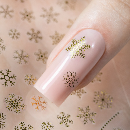 Thin self-adhesive Christmas nail stickers Molly Nails F282 gold