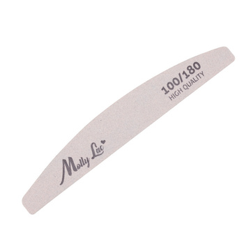 Lima per unghie "Pacchetto Sicuro" a forma di barchetta e mezzaluna MollyLac 100/180 zebra, 1 pezzo