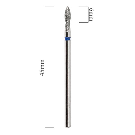 Set di frese diamantate a goccia GD0204D M blu, medie, 10 pezzi