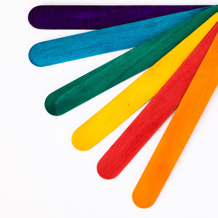 AlleMed disposable wooden ENT spatulas for waxing, 100 pcs, mixed colors