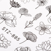 Water decals for nails, flowers STZ-885