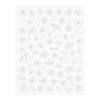 Dünne, selbstklebende Nagelsticker mit Blumenmotiv SO-272, weiß