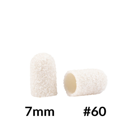 Capuchones para pedicura de 7 mm, gradación 60, 10 unidades, ABS, Podo AlleMed, blanco
