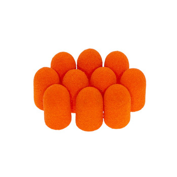 Pedicure caps 7 mm, 150 grit, 10 pcs Fabric Podo AlleMed Orange