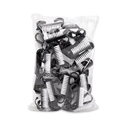 Petite brosse noire pour manucure et poussière, 50 pièces
