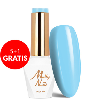 5+1 gratis Smalto ibrido Molly Nails Yoghurt Tempting Foam senza HEMA/Di-HEMA 8 g n. 124