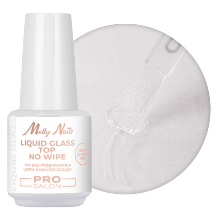 Top Liquid Glass Pro Salon Molly Nails No-Wipe, HEMA/Di-HEMA-Free Clear 15g