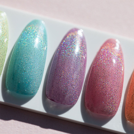 Esmalte híbrido Molly Nails Flashing Holo in Bottle, 8 g