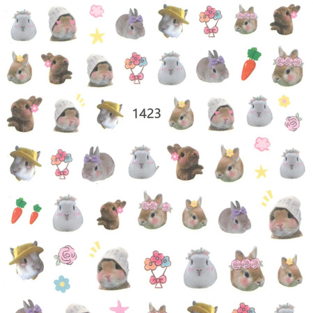 Adhesivos finos para uñas con motivos de Pascua, n.º 1423