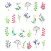 YZW-3100 Floral Water Nail Stickers