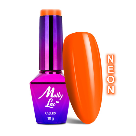 Vernis hybride MollyLac Bubble Tea Passion Fruit Neon 10 g n° 131
