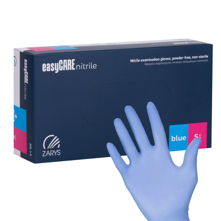 Gants jetables en nitrile à usage diagnostique et de protection Easycare Nitrile Blue, taille S, bleus, 100 pièces