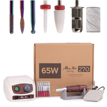 Máquina para manicura y pedicura de 65 W Molly Nails, color blanco, modelo Strong 270, 35 000 rpm