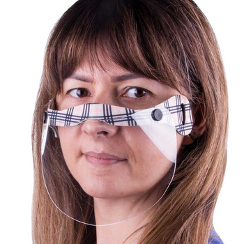 Reusable mini face mask for mouth and nose, universal Burberry check pattern