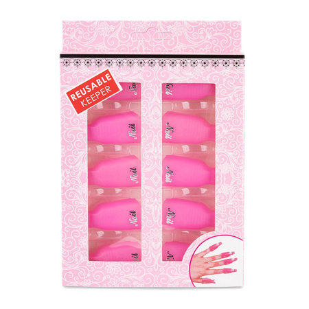 Clip per rimuovere i glitter dal gel ibrido, rosa, 10 pezzi