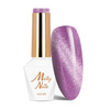 Esmalte híbrido magnético con efecto ojo de gato Cat Eye Womanity Miss Violet Molly Nails sin HEMA/Di-HEMA, 8 g, n.º 442