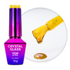Top colorido sin necesidad de limpiar Crystal Glass Molly Nails Yellow, sin HEMA ni Di-HEMA, 10 g