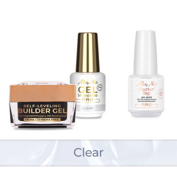 PRO MATCH SYSTEM 2+1 Clear: 2x żele: SelfLeveling&Gel in bottle+Doctor Top 15g GRATIS