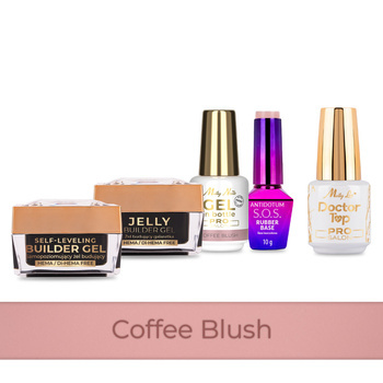 PRO MATCH SYSTEM 4+1 Coffee Blush: 3 gels: Jelly & Self-Leveling & Gel in a bottle + Base + Doctor Top 15g FREE
