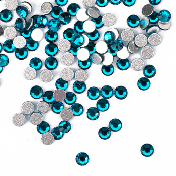 Скляні стрази для нігтів SS10 Blue Zircon, приблизно 50 шт.
